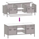 tv-bord 101,5x39x43,5 cm koldvalset stål sort