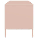 tv-bord 101,5x39x43,5 cm koldvalset stål lyserød