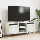 tv-bord 101,5x39x43,5 cm koldvalset stål hvid