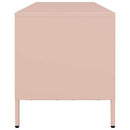 tv-bord 135x39x43,5 cm koldvalset stål lyserød