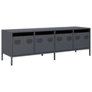 tv-bord 135x39x43,5 cm koldvalset stål antracitgrå