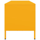 tv-bord 135x39x43,5 cm koldvalset stål sennepsgul