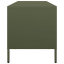 tv-bord 135x39x43,5 cm koldvalset stål olivengrøn'