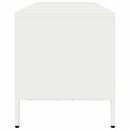 tv-bord 135x39x43,5 cm koldvalset stål hvid