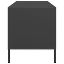 tv-bord 68x39x43,5 cm koldvalset stål sort