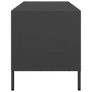 tv-bord 68x39x43,5 cm koldvalset stål sort