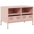 tv-bord 68x39x43,5 cm koldvalset stål lyserød