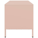 tv-bord 68x39x43,5 cm koldvalset stål lyserød