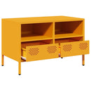 tv-bord 68x39x43,5 cm koldvalset stål sennepsgul
