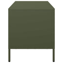 tv-bord 68x39x43,5 cm koldvalset stål olivengrøn