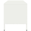 tv-bord 68x39x43,5 cm koldvalset stål hvid