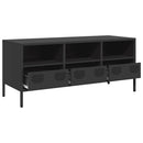 tv-bord 101,5x39x43,5 cm koldvalset stål sort