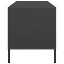 tv-bord 101,5x39x43,5 cm koldvalset stål sort