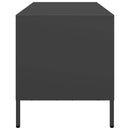 tv-bord 101,5x39x43,5 cm koldvalset stål sort