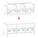 tv-bord 101,5x39x43,5 cm koldvalset stål sort