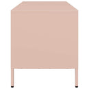 tv-bord 101,5x39x43,5 cm koldvalset stål lyserød