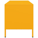 tv-bord 101,5x39x43,5 cm koldvalset stål sennepsgul