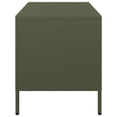 tv-bord 101,5x39x43,5 cm koldvalset stål olivengrøn