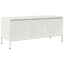 tv-bord 101,5x39x43,5 cm koldvalset stål hvid
