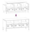tv-bord 101,5x39x43,5 cm koldvalset stål hvid