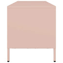 tv-bord 135x39x43,5 cm koldvalset stål lyserød