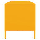 tv-bord 135x39x43,5 cm koldvalset stål sennepsgul