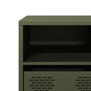tv-bord 135x39x43,5 cm koldvalset stål olivengrøn'