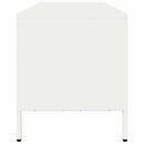 tv-bord 135x39x43,5 cm koldvalset stål hvid