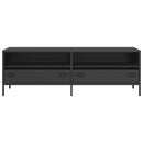 tv-bord 135x39x43,5 cm koldvalset stål sort
