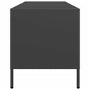 tv-bord 135x39x43,5 cm koldvalset stål sort