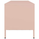 tv-bord 135x39x43,5 cm koldvalset stål lyserød
