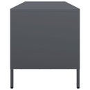 tv-bord 135x39x43,5 cm koldvalset stål antracitgrå