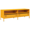 tv-bord 135x39x43,5 cm koldvalset stål sennepsgul