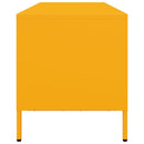 tv-bord 135x39x43,5 cm koldvalset stål sennepsgul