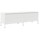 tv-bord 135x39x43,5 cm koldvalset stål hvid