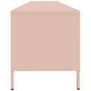 tv-bord 202x39x43,5 cm koldvalset stål lyserød