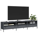 tv-bord 202x39x43,5 cm koldvalset stål antracitgrå
