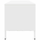 tv-bord 202x39x43,5 cm koldvalset stål hvid