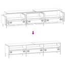 tv-bord 202x39x43,5 cm koldvalset stål hvid