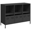 skænk 101,5x39x73,5 cm koldvalset stål sort