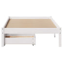 sengeramme uden madras 75x190 cm massivt fyrretræ hvid