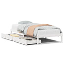 sengeramme uden madras 90x190 cm massivt fyrretræ hvid