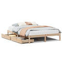 sengeramme uden madras 120x190 cm massivt fyrretræ