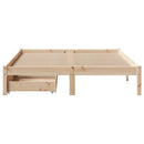 sengeramme uden madras 120x190 cm massivt fyrretræ