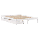 sengeramme uden madras 135x190 cm massivt fyrretræ hvid