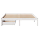 sengeramme uden madras 135x190 cm massivt fyrretræ hvid