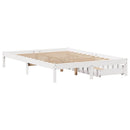 sengeramme uden madras 140x190 cm massivt fyrretræ hvid