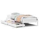 sengeramme uden madras 90x200 cm massivt fyrretræ hvid