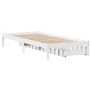 sengeramme uden madras 90x200 cm massivt fyrretræ hvid