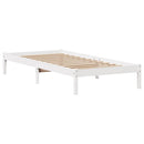 sengeramme uden madras 90x200 cm massivt fyrretræ hvid